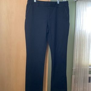 INC black dress pant with black detail piping. Fake pockets front and back . 10P